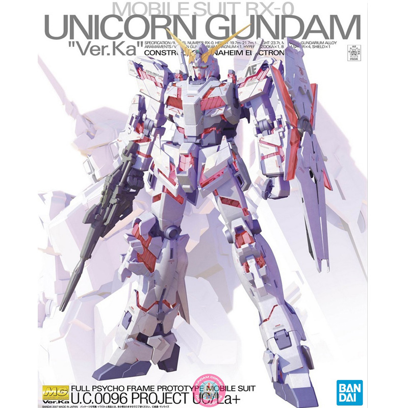 Gundam Gunpla MG 1/100 Unicorn Gundam Ver.Ka